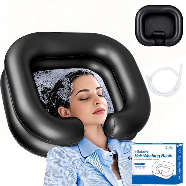 Lavabo inflable para champú Teentan para personas postradas en cama y discapacitadas