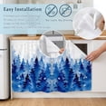 thumbnail image 5 of Blue Christmas Cabinet Curtain 32"Wx55"L,Dustproof Pantry Door Curtain with Self Adhesive Tape,Winter Snowflake Abstract Forest Tree Tall Storage Cover Privacy Drape for Bathroom Kitchen Laundry Room, 5 of 9