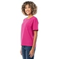 thumbnail image 2 of Time and Tru Women's Short Sleeve Boyfriend T-Shirt, 2 of 8