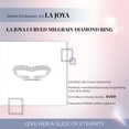 thumbnail image 3 of 10K White Gold Lab Diamond Rings | Lab Grown Diamond Curved Wedding Band for Women | Real 10 K White Gold | Certified GH VS/SI Diamonds | Ring Size 8, 3 of 6