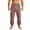 Brown, variant on Men Neon Metal Tip Drawstring Elastic High Waist Angular Contrast Patch Cuffed Ankle Knit Jogger Pants Secure Zipper Side Pockets Lightweight Workout Running Sports Trousers S