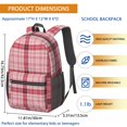 thumbnail image 3 of Red and Black Checkered Pattern 17" School Backpacks for Teens,Waterproof Oxford Fabric,S-Shape Padded Straps for School,Travel,Hiking,Camping, 3 of 6