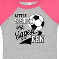 thumbnail image 4 of Inktastic Little Sister and Biggest Fan Soccer Player Girls Baby Bodysuit, 4 of 5