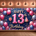 thumbnail image 4 of Colorful Design Happy Birthday Banner Stars Pattern Balloon Decoration Party Backdrop for Teenage Party Celebration Indoor Decoration Event, 4 of 7