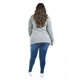 thumbnail image 3 of Sueter envolvente Roman Fashion / Tallas Extras, 100 (Gris)) gris 36, 3 of 6