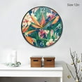 thumbnail image 4 of GZHJMY Tropical Exotic Flowers Pattern Wall Clock Silent Non Ticking 9.5 Inch Round Easy to Read for Home Office School Clock, 4 of 7