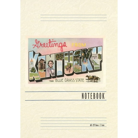 Vintage Lined Notebook Greetings from Kentucky, (Paperback)