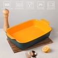 thumbnail image 3 of Sweejar Porcelain Baking Dish, Rectangular Bakeware Lasagna Pan, Casserole Dish for Daily Use, 13*9.6 inch ,Blue&Yellow, 3 of 6