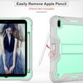 thumbnail image 3 of Feishell Case for Apple iPad 10th Generation 10.9 inch (2022),Three Layer Protection Shockproof Hybrid Armor Heavy Duty Rugged Kickstand Protective Cover with Built-in Pencil Holder,Green, 3 of 8