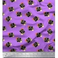 thumbnail image 1 of Soimoi Purple Cotton Voile Fabric Floral & Be You Text Decor Fabric Printed BTY 56 Inch Wide, 1 of 5