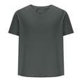 thumbnail image 4 of Hinvhai Men's T Shirts Short Sleeve Classic V Neck T-Shirt Casual Summer Basic Tee Shirt Dark Gray XL(XL), 4 of 7