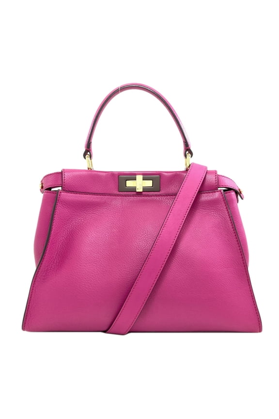 Pre-Owned Fendi Peekaboo 2-Way Handbag, Calfskin, Women's