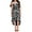 Black, variant on Peach Couture Women's Ruffled Strapless Fitted Waist High Low Paisley Blouson Dress