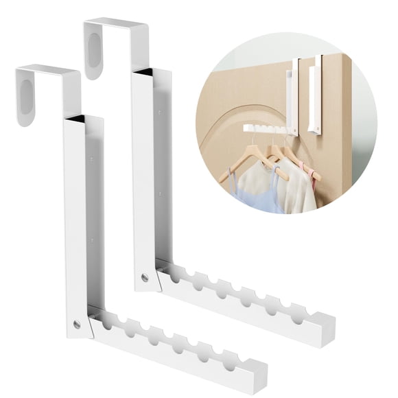 Bakon Perchero para Colgar sobre la Puerta Perchero Plegable para Secado de Ropa Perchero Colgante Plegable para Lavadero Interior Espacio pequeño y Compacto Gancho para Colgar Ropa portátil Plegable
