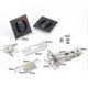 thumbnail image 4 of 2025 Pocket Door Lock and Key Mortise Pocket Door Handles Sets Invisible Door Handle Alloy 66mm Black, 4 of 5