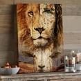 thumbnail image 3 of Lion and the Lamb Wall Art – Jesus Face Christian Canvas – Spiritual Symbol of Strength, Sacrifice & Redemption – Religious Rustic Home Décor Gift, 3 of 4