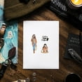 thumbnail image 4 of 1Sheet Lady Coffee Background Clear Stamps Lady Coffee Decorative Clear Stamps Silicone Clear Stamps, 4 of 9