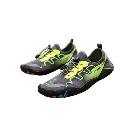 

Fangasis Unisex Water Shoes Breathable Beach Shoe Barefoot Aqua Socks Womens Mens Flats Summer Climbing Quick Dry Sneakers Fluorescent Green 7.5