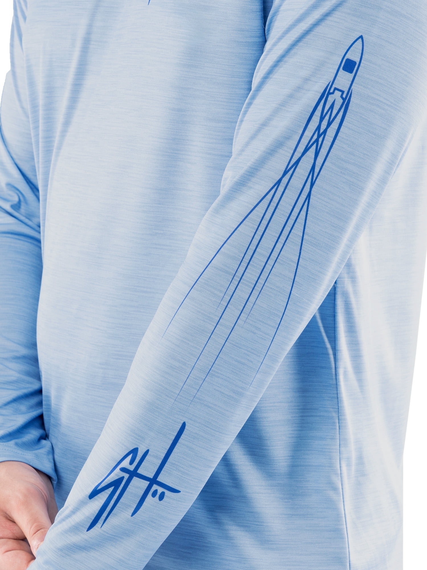 GH BY GUY HARVEY Men's Performance Long Sleeve Fishing Hoodie, Sizes S -3XL