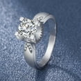 thumbnail image 4 of 1ct 18K White Gold Moissanite Rings for Women Gift D Color VVS1 Clarity Diamond Rings S925 Sterling Silver Ring jewelry Moissanite Engagement Rings with Certificate, 4 of 9