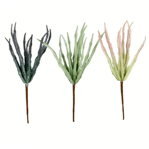 Vickerman 11" Artificial Mixed Green Haworthia Spray. Includes 6 sprays per pack.