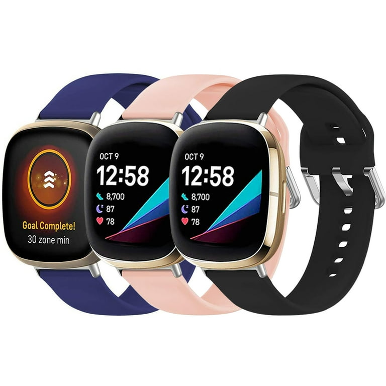 Enkey Pack Watch Bands Compatible with Fitbit Versa 3/Fitbit