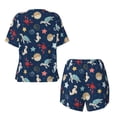 thumbnail image 5 of Kdxio Sea Creatures Print Pajamas Sets for Women Short-Sleeved Pjs with Lounge Shorts Two Piece Sleepwear S-4XL, 5 of 9