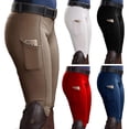 thumbnail image 1 of Fianao Women's Solid Color Equestrian Pants with Pockets & Hip Lift for Horse Riding, 1 of 4