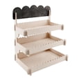 thumbnail image 1 of Organizador de exhibición de madera de 3 niveles, estante multifuncional para cupcakes, ideal para tiendas de , galletas y agrícolas., 1 of 9