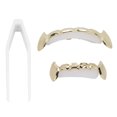 thumbnail image 1 of Juego de dentaduras postizas de hip hop, reutilizables, resistentes a la decoloración, de cobre, para decoración de Halloween, para festivales, color dorado, 1 of 14