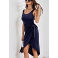 thumbnail image 1 of Vestido cruzado clásico para mujer, vestido midi, vestido de noche, 1 of 5