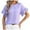 Purple, variant on tarylea Womens Tops Ruffled Short Sleeve Crew Neck Blouse Casual Loose Summer Dressy Solid Color T-Shirts