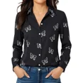 thumbnail image 1 of Blusa Moda Casual Holgada Elegante Manga Larga Para Mujer,Negro,2XG, 1 of 5