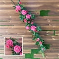 thumbnail image 5 of CMrtew ‌5.9ft Artificial Rose Vine Garland Lifelike Tea Rose Floral Decor for Weddings, Walls & Garden | Indoor/Outdoor Hanging Flowers for Arch, Home & Party Decoration‌, 5 of 9