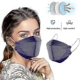 thumbnail image 3 of 10/30/50 Uds mascarilla facial desechable para adultos Bandana facial real de 4 capas correa ajustable para la nariz transpirable, 3 of 3