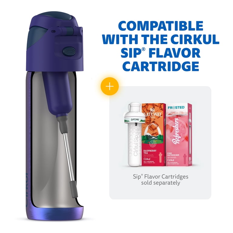 Cirkul StrawSip Flip Bottle 26oz, Purple Chameleon Stainless Steel photo 2
