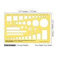 thumbnail image 2 of Traceease Drafting NATO Drawing Template Drawing Stencil,Designing Template Measuring Ruler, 2 of 6