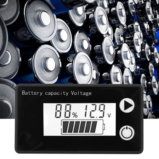 LCD 12V Battery Capacity Indicator Tester, Color LCD Display, Wide Voltage Range, Sleep Mode, Memory Function,