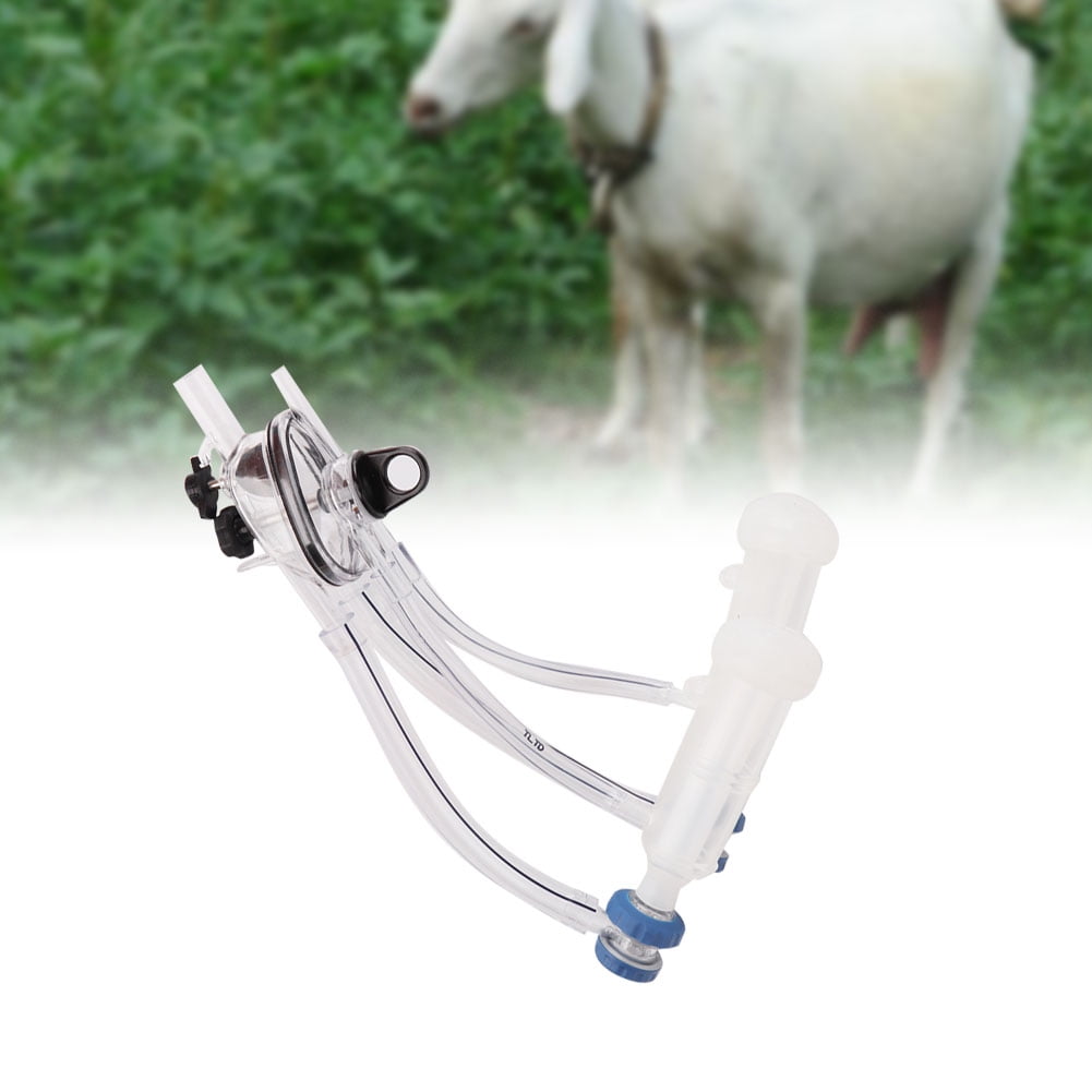 Portable Milker Machine Farm Cow Sheep Goat Milker Claw Kit Milking Teat Cups 