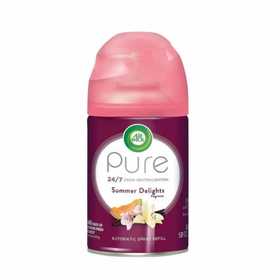 Air Wick Freshmatic Life Scents Ultra Refill, Summer Delights, 5.89 oz Aerosol Spray, 6/Carton, Each