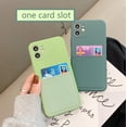 thumbnail image 2 of Color Wallet Phone Case Compatible with iPhone X/Xs, Simple Design, Handmade Purse Protective Business Case Hard Back Covers (Light Green, iPhone X/Xs), 2 of 14