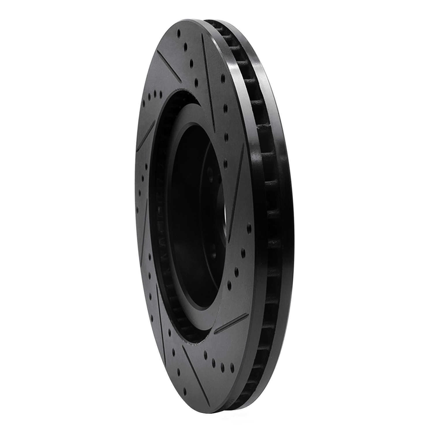 Dynamic Friction Company 633-13045L DFC Brake Rotor - Drilled And Slotted - Black