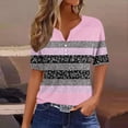 thumbnail image 7 of Olyvenn Womens Tops Dressy Casual Short Sleeve Tshirts Shirts Vintage Workout Button Down Shirts Loose Fit Summer Clothes 2026 Pink S, 7 of 7