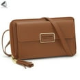 thumbnail image 4 of PULLIMORE Small Crossbody Bag for Women PU Leather Cell Phone Shoulder Purse Handbag with Card Slots (Khaki), 4 of 9