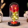 thumbnail image 2 of Coofit Valentine Rose Dome Realistic - LED Festive Light up Rose Flower in Glass Dome, 2 of 10
