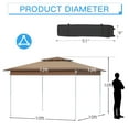 thumbnail image 6 of AVAWING 12x12 ft 39 lbs Outdoor Pop-up Canopy Party Tent Easy Setup Patio Wedding Tent, Brown, 6 of 7