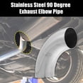 thumbnail image 2 of Unique Bargains OD 2.45Inch 90 Degree Mandrel Bend Elbow Exhaust Elbow Pipe for Car SS304 Stainless Steel Silver Tone, 2 of 6