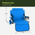 thumbnail image 3 of Sophia & William Portable Stadium Chair Stadium Seat for Bleacher with Cup Holder, Blue, 3 of 6