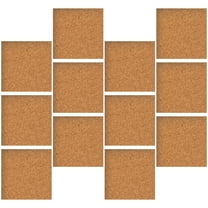 unbranded 12 Pcs Cork Reusable Cup Mat Household Coaster 10x10cm
