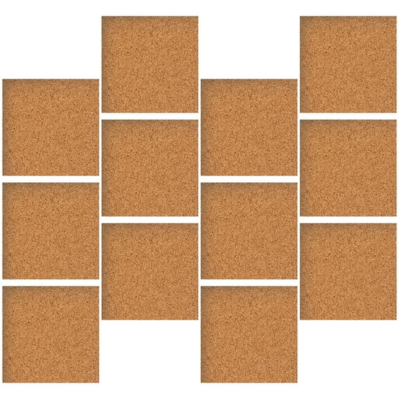 unbranded 12 Pcs Cork Reusable Cup Mat Household Coaster 10x10cm